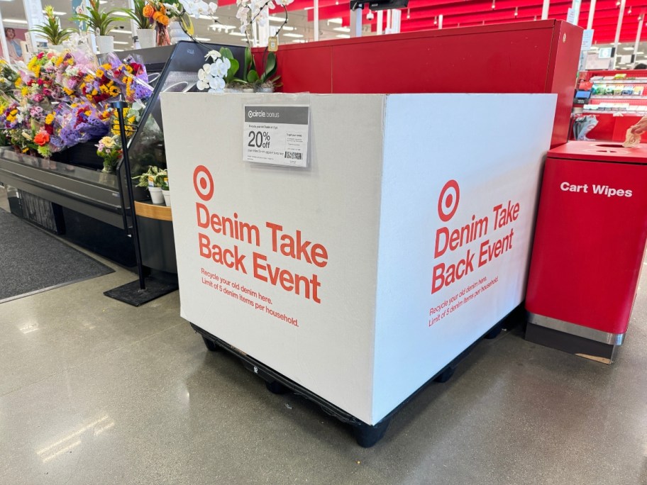 large white box at Target with Target logo that says 