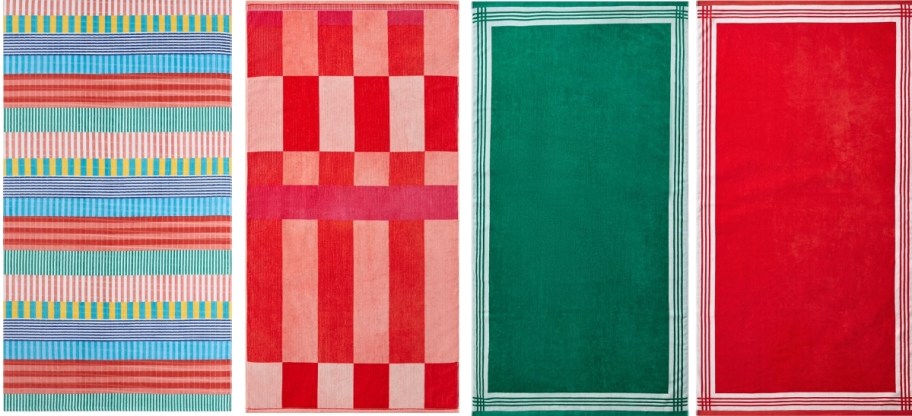 four beach towels
