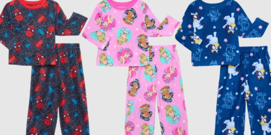 Toddler Character Pajama Sets Only $7 on Walmart.com | Bluey, Disney, & More!