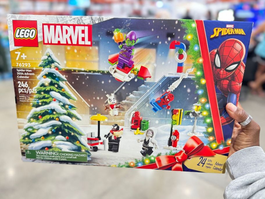 2024 LEGO Marvel Spider-Man Advent Calendar in hand in store