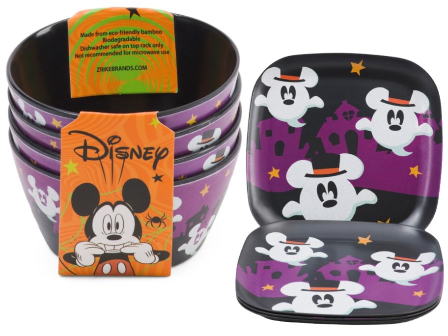 Mickey ghost bowls and plates