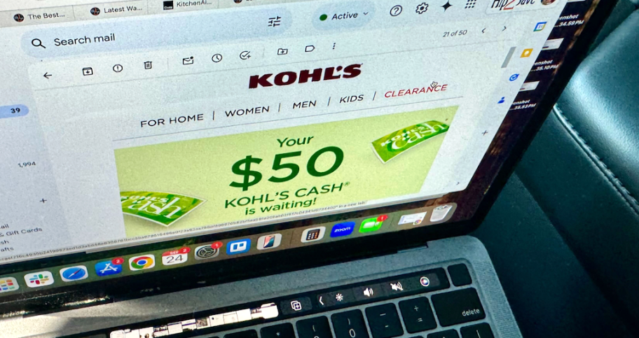 Kohl's cash on screen