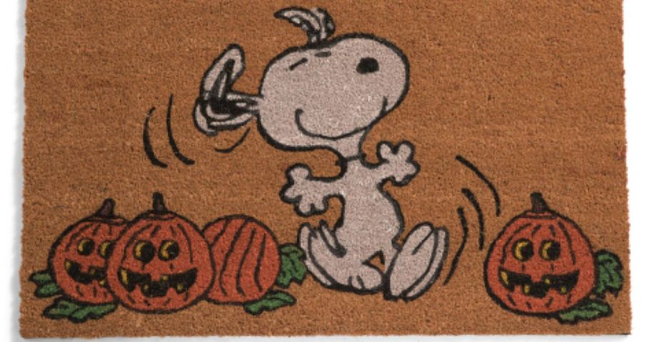 Snoopy with pumpkins Doormat