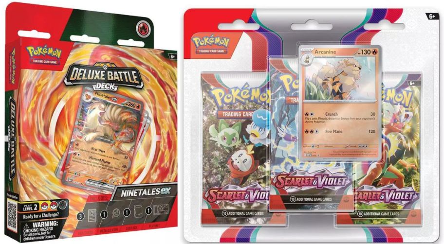 two pokemon trading card packs