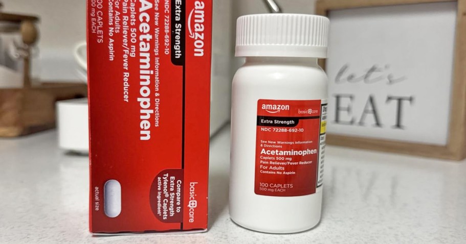 Amazon Basic Care Acetaminophen 100-Count Only $1.53 Shipped