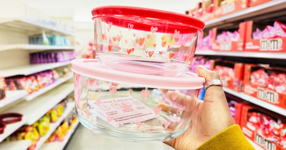 NEW Anchor Hocking Valentine’s Day Glass Food Containers from $5.99 on Target.com