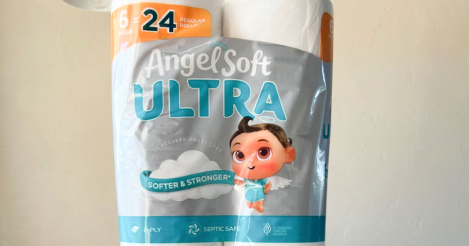 Angel Soft Ultra Toilet Paper 6-Count Mega Rolls Only $3.74 Shipped on Amazon