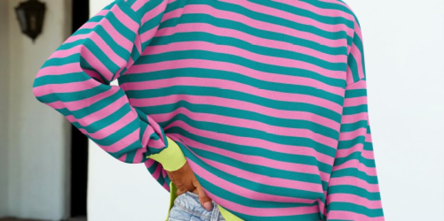 Women’s Striped Long Sleeve Shirt Just $11.99 on Amazon (Regularly $20)