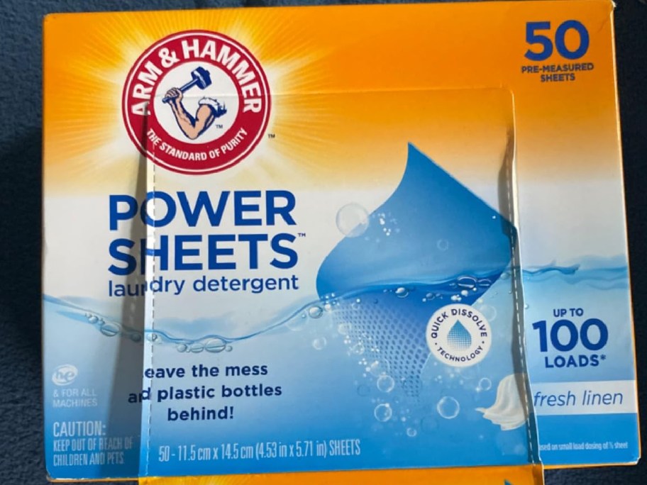 Arm & Hammer Power Sheets Laundry Detergent 50 Count