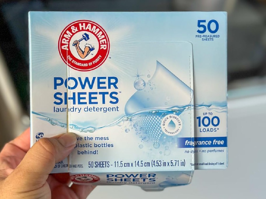 Arm-Hammer-Power-Sheets-Laundry-Detergent-Fragrance-Free-50-Count-persons-han