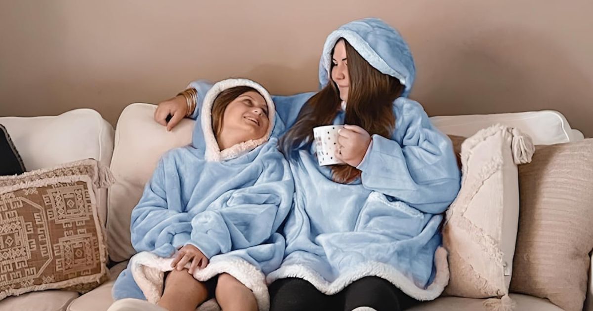 Wearable Blanket Hoodie from $19 on Amazon!