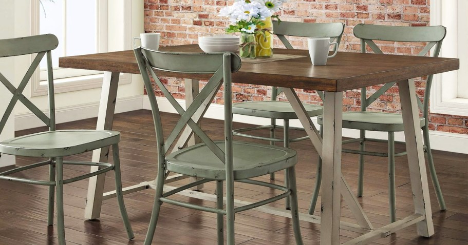 Up to 75% Off Walmart Furniture Clearance | Farmhouse Dining Table Only $86.85 Shipped