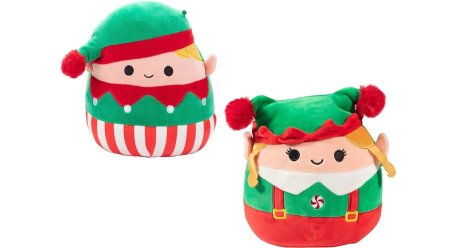 Christmas Squishmallows 8 Bartie & Emmy The Elves 2 Piece Set