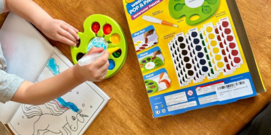 Crayola Washable Watercolor Palette Only $5.65 on Amazon | Includes 96 Paint Chips & Water Brush