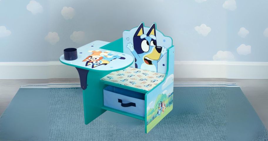 Delta Children Store Bluey Chair Desk w/ Storage Bin in room