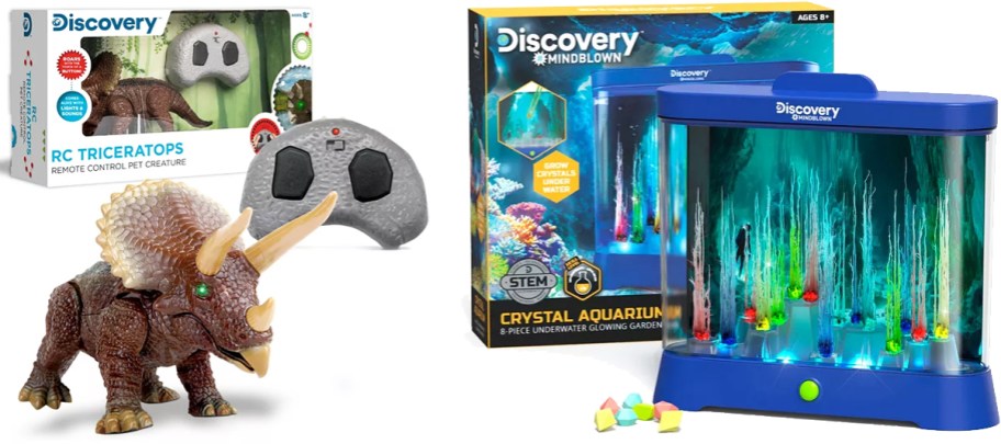 dino rc and crystal aquarium