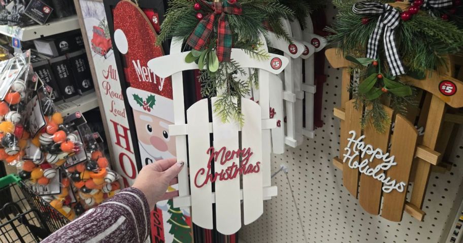 Dollar Tree Christmas Sleds