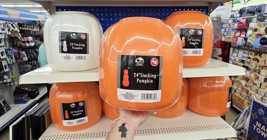 Stacking Pumpkins 3-Piece Set Only $5 at Dollar Tree (Easily Customizable!)