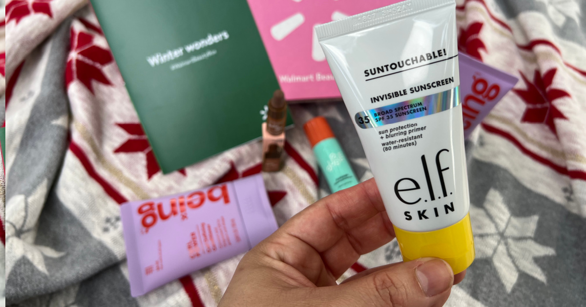 Walmart Winter Beauty Box Only $6.98 Shipped – Ours Included Full-Size e.l.f. Cosmetics Sunscreen!