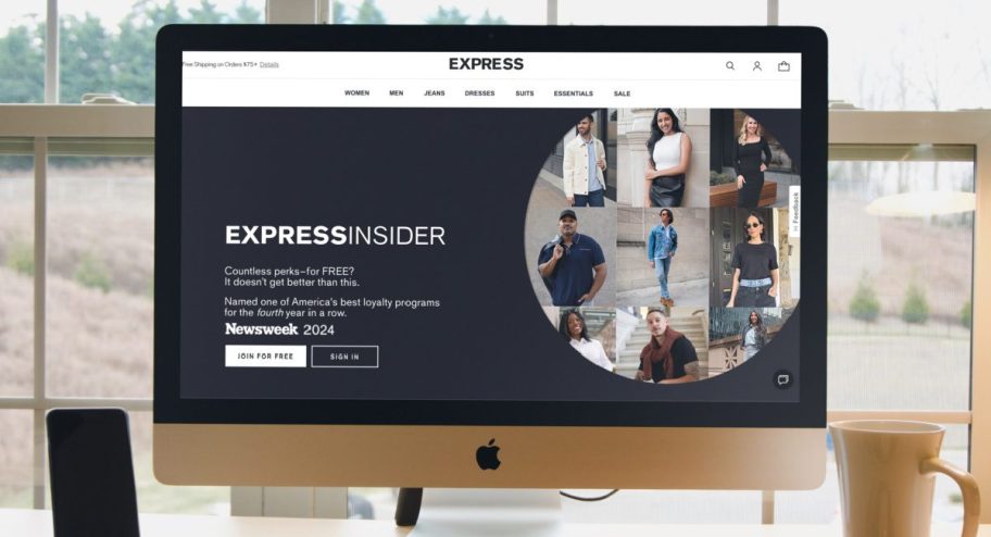 Express Rewards Shown on the Computer