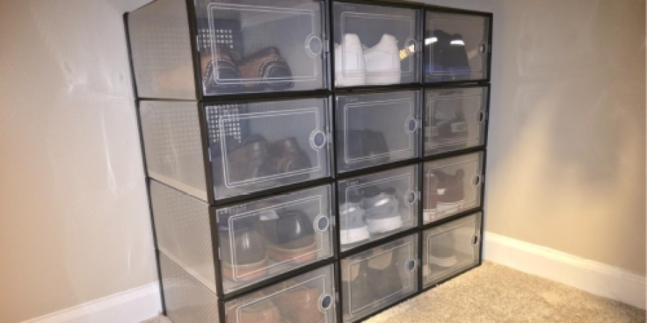 Stackable Shoe Organizers 12-Pack Only $29.88 on Amazon (Reg. $50) – Great Reviews!