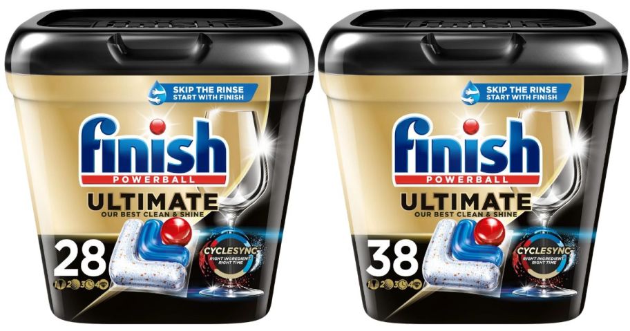 Finish Ultimate Dishwasher Detergent Tablets tub stock images