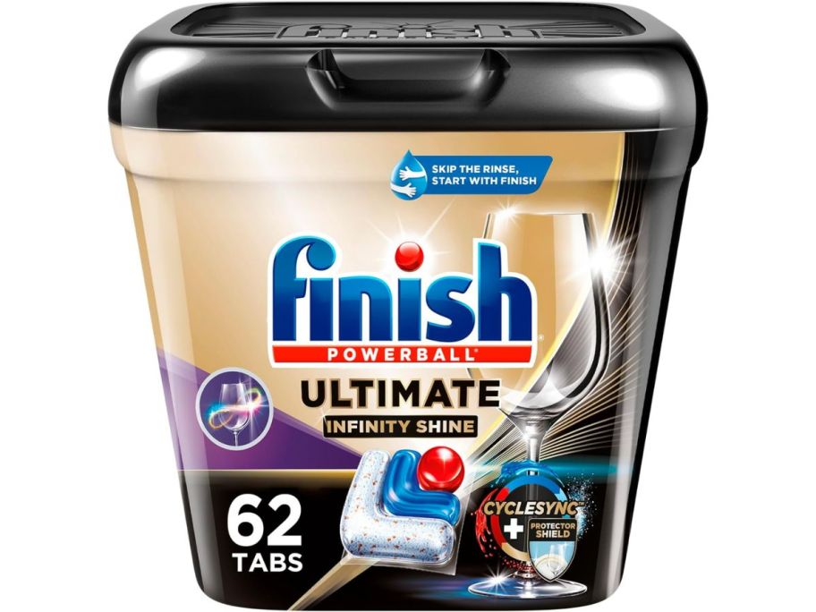 Finish Ultimate Dishwasher Detergent Tablets tub stock image