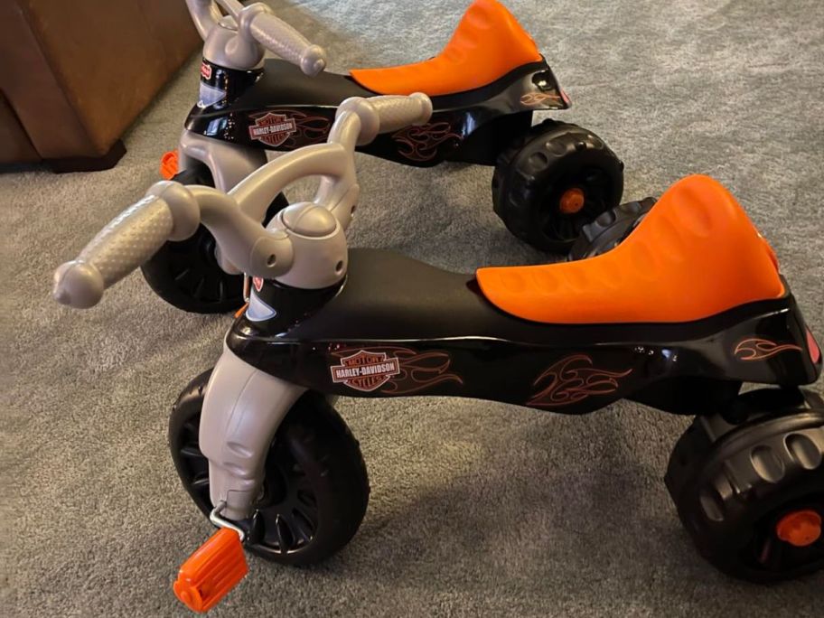 2 Fisher-Price Harley-Davidson Toddler Tricycles