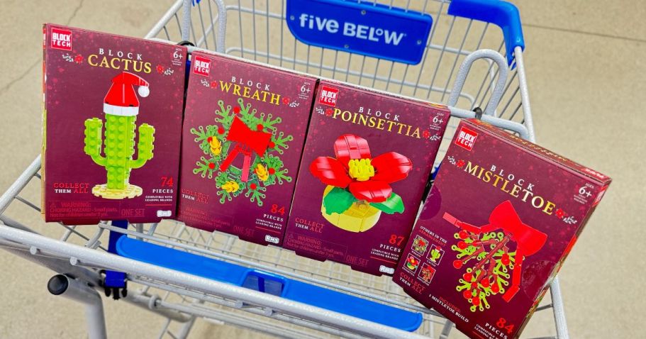 Christmas Flower Building Block Sets Just $5 at Five Below | Great Stocking Stuffer