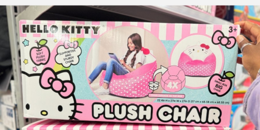 Kids Character Plush Chairs Just $36.88 Shipped on Walmart.com | Hello Kitty, Bluey, & More!