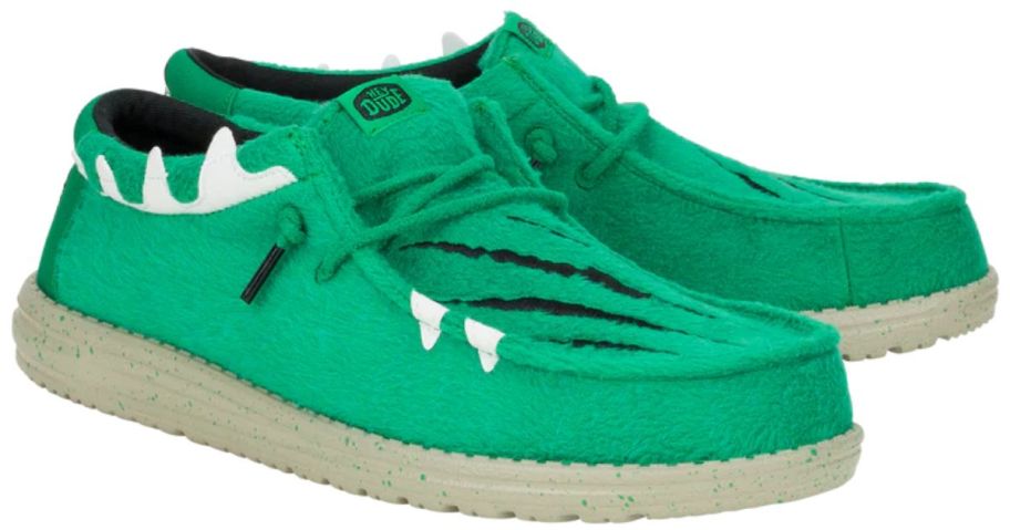 Hey Dude Monster Feet shoes in green