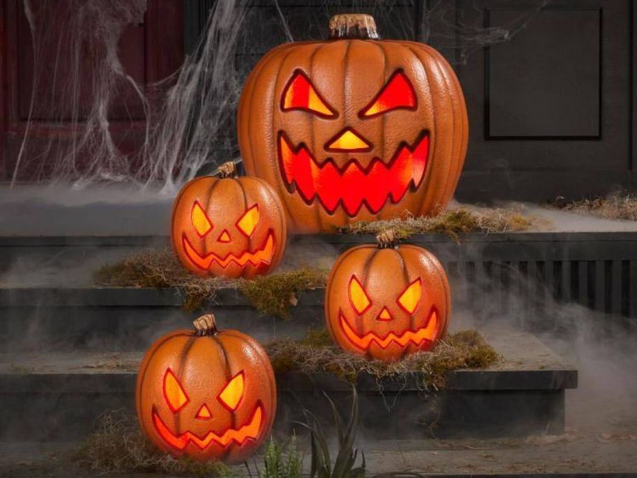 Home Accents Holiday Blow Mold Pumpkins Multipack