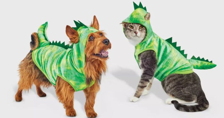 Hyde & EEK! Halloween Dinosaur Full Body Hoodie Dog and Cat Costume 