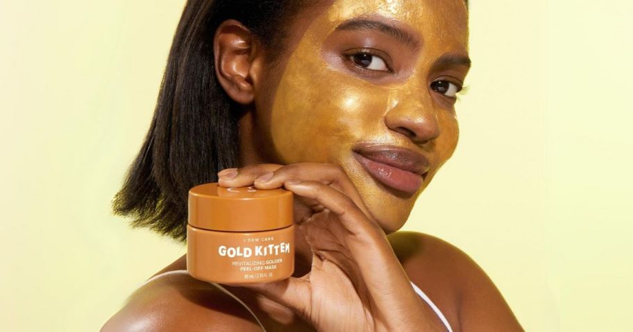 I Dew Care Gold Kitten Mask