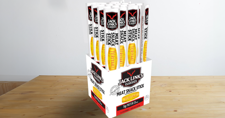 Jack Link’s Teriyaki Meat Sticks 20-Pack Only $12 Shipped on Amazon (Reg. $20)