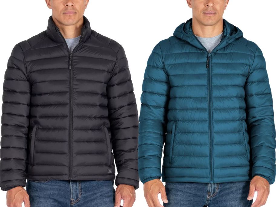 two black and blue Men's ZeroXposur jackets 