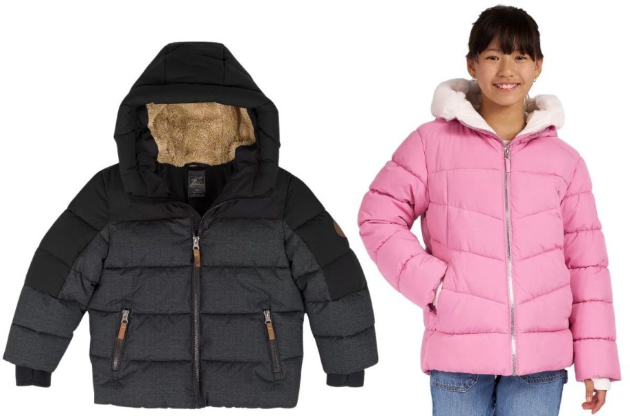 kohls jackets in black and pink