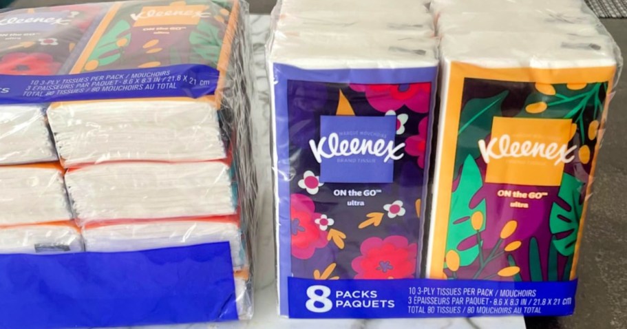 Kleenex On-The-Go Tissues 8-Pack Only $1.98 Shipped on Amazon (Just 25¢ Each!)