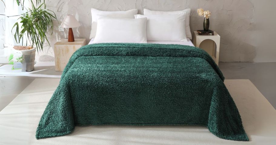 Huge Mainstays Faux Shearling Blanket Just $14.88 on Walmart.com