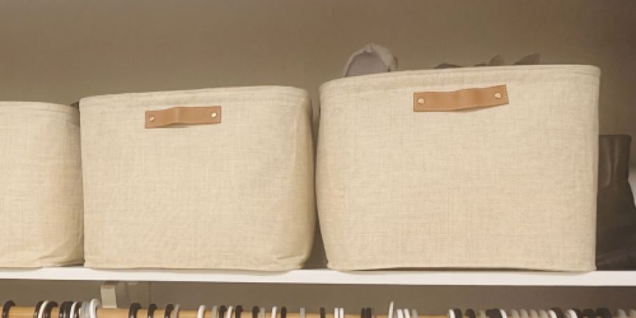 TWO Mainstays Felt Storage Baskets Only $10.48 on Walmart.com (Reg. $30)