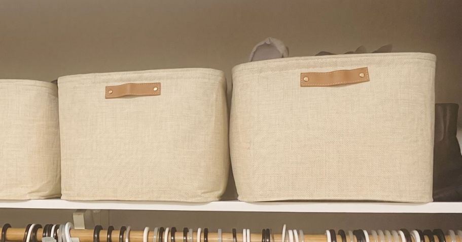 TWO Mainstays Felt Storage Baskets Only $10.48 on Walmart.com (Reg. $30)