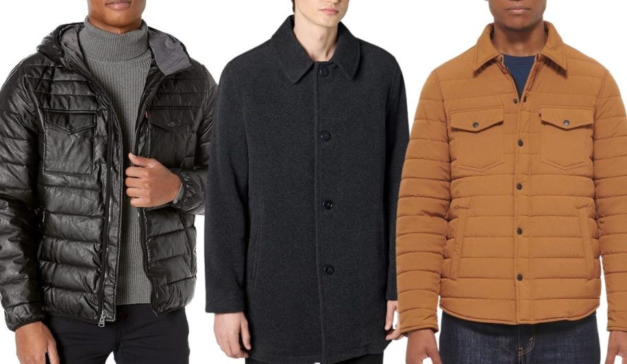 three different men jackets