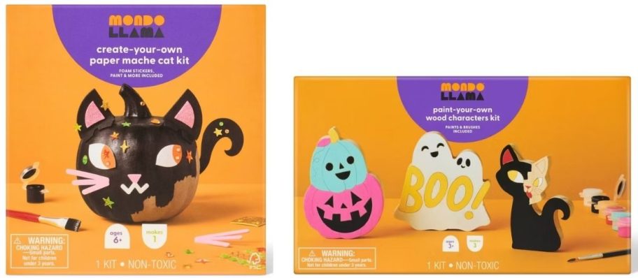 Mondo llama DIY art kits with cat and colorful options