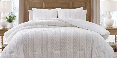 Queen AND King Faux Fur 3-Piece Bedding Sets ONLY $32.98 on Walmart.com