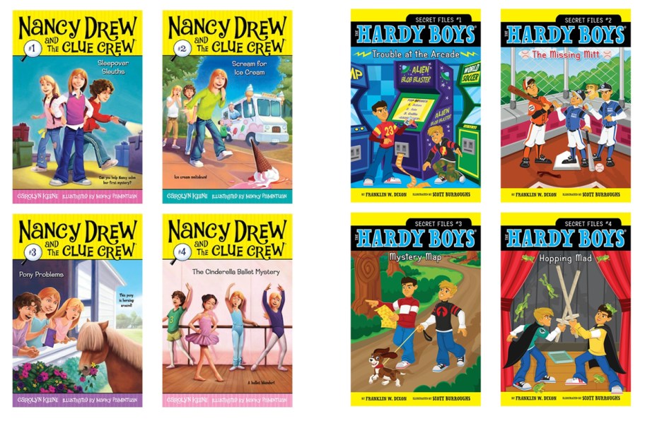 Nancy Drew and the Clue Crew Mystery Books and The Hardy Boys Secret Files Books