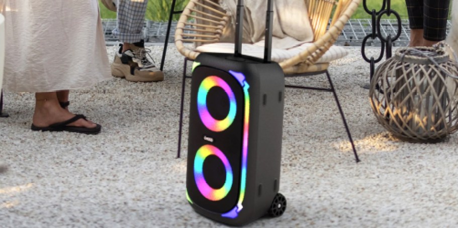 Portable Bluetooth Speaker w/ Microphone & LED Lights Just $49.99 Shipped on Walmart.com (Reg. $99)