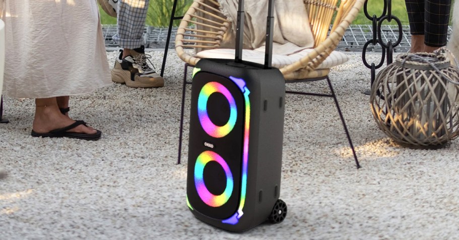 Portable Bluetooth Speaker w/ Microphone & LED Lights Just $49.99 Shipped on Walmart.com (Reg. $99)