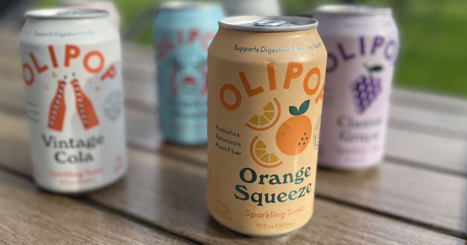 Several different flavor Olipop Soda