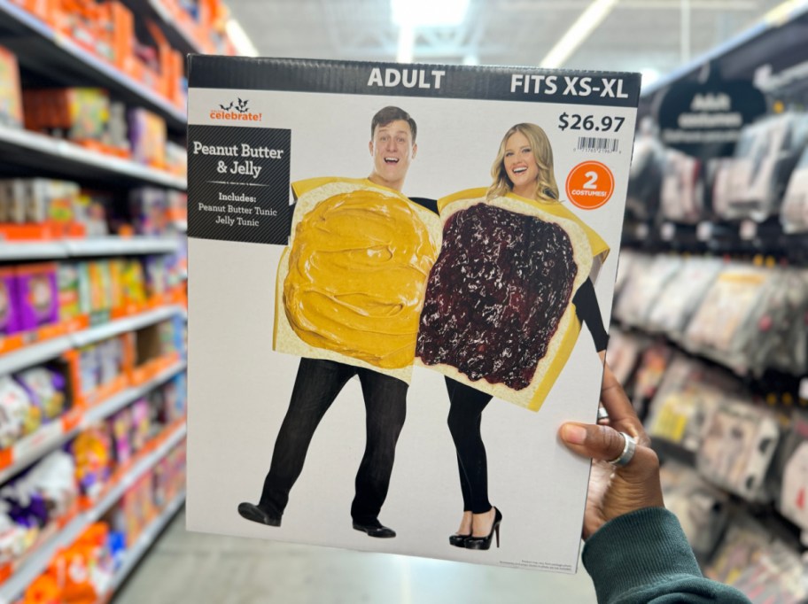 A peanut butter and jelly couples halloween costume from Walmart