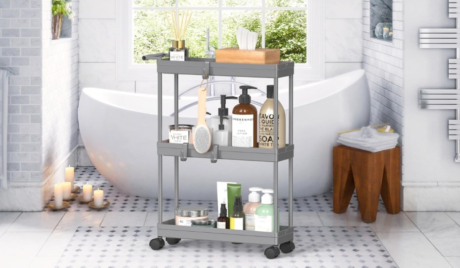 Slim 3-Tier Rolling Storage Cart Just $14 Shipped for Amazon Prime Members (Reg. $26)